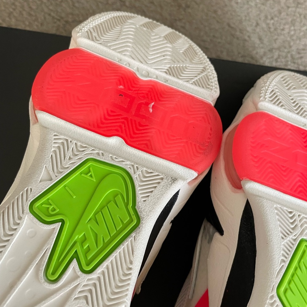 Air Jordan White and Black Sneakers with Neon Accents - Picture 6 of 6